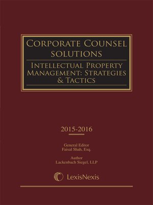 cover image of Corporate Counsel Solutions: Intellectual Property Management